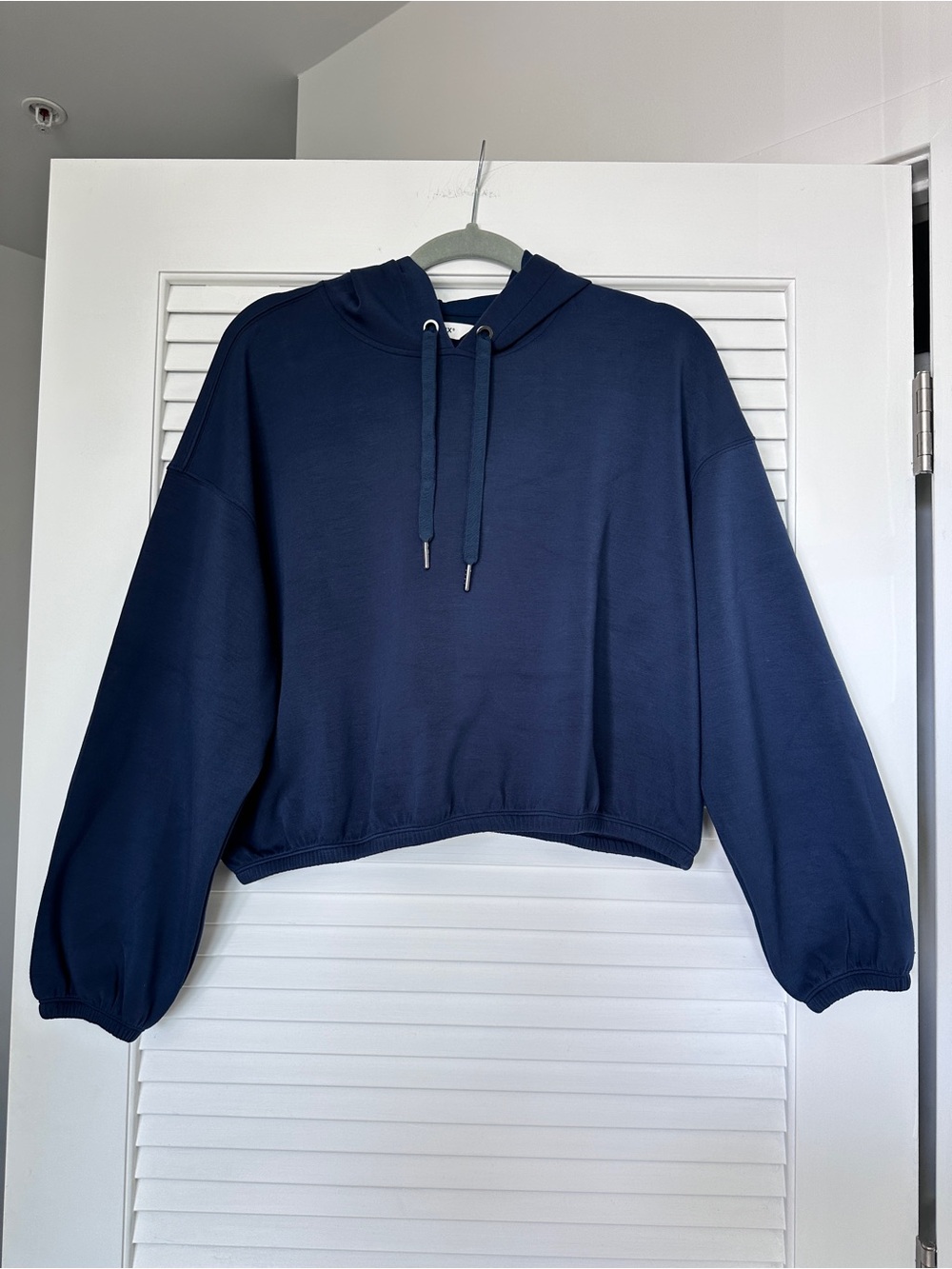 SPANX Navy Modal Pullover Hoodie Relaxed Oversized Athleisure Top